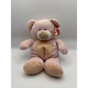 Ty Pluffies Pinks the Bear Pink Plush Soft Toy Stuffed Animal 2002